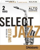 Rico Select Jazz Alto Saxophone Reeds Unfiled 2H Box of 10 Reeds